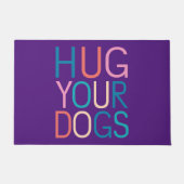 犬を抱き締める ドアマット (正面)