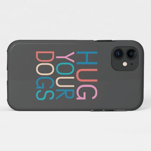 犬を抱き締める Case-Mate iPhoneケース (裏面(横))