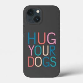 犬を抱き締める iPhone 13 MINIケース