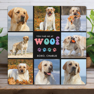 犬を持っていたWOOFカスタム8 Photo Collageレトロ フォトプラーク