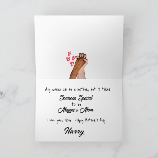 犬を持っていなければならない…犬からの母の日札 サンキューカード (内部)