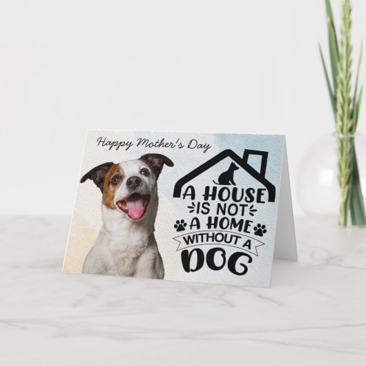 犬を持っていなければならない…犬からの母の日札 サンキューカード (正面)