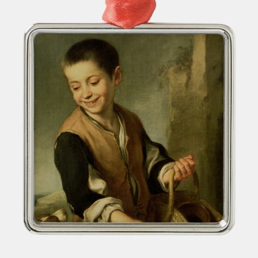 犬を持つ男の子、c.1650 メタルオーナメント (正面)