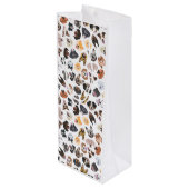 犬を持つ陽気なイラストレーション ワインギフトバッグ (裏面アングル)