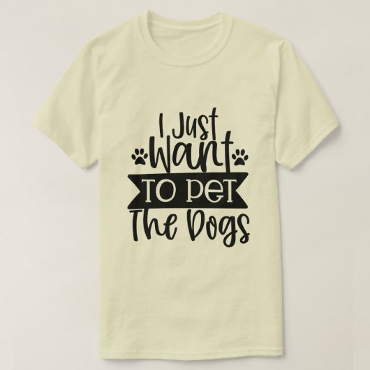 犬を撫でたいだけ-01 Tシャツ (デザイン正面)
