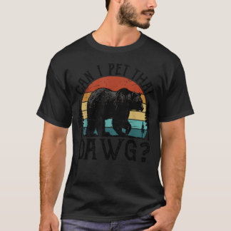 犬を撫でてもいいですか おもしろいダッグベアのミーム キャンプ Tシャツ