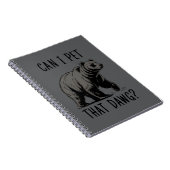 犬を撫でてもいいですか？クマの面白い犬の表情 ノートブック (右側)