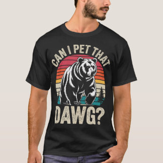 犬を撫でてもいいですか ハイカー 動物愛好家 おもしろ キャンピング Tシャツ