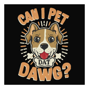 犬を撫でてもいいですか フォトプリント
