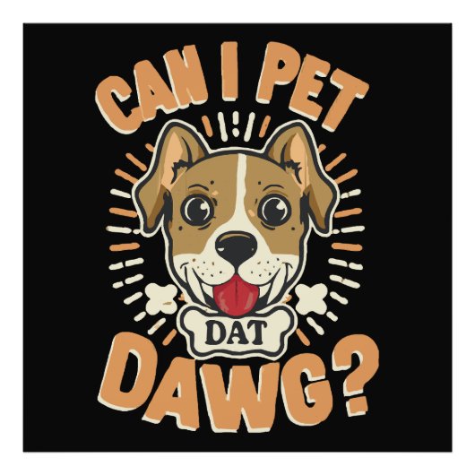 犬を撫でてもいいですか フォトプリント            (正面)