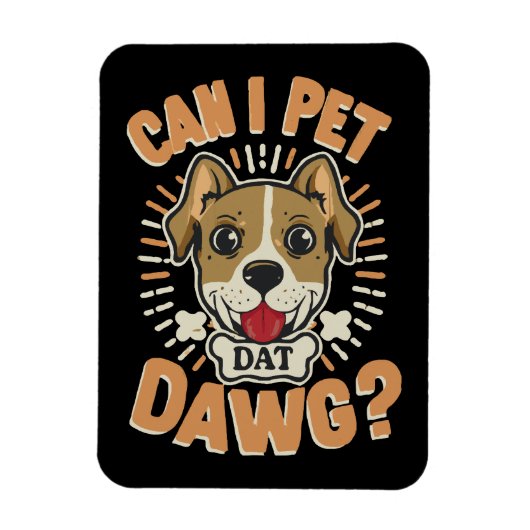 犬を撫でてもいいですか マグネット (縦)