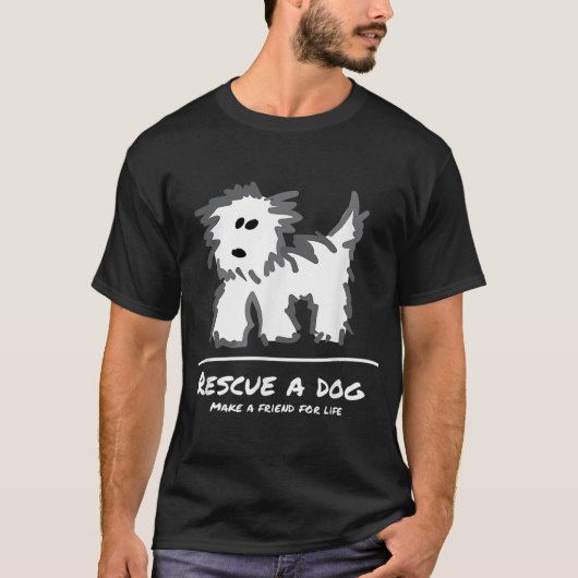 犬を救う買い物をしない!動物愛好家 Tシャツ (正面)