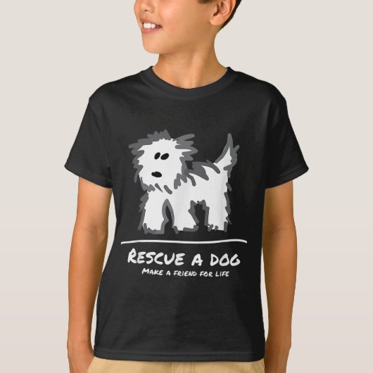 犬を救え買い物をするな!動物愛好家 Tシャツ (正面)