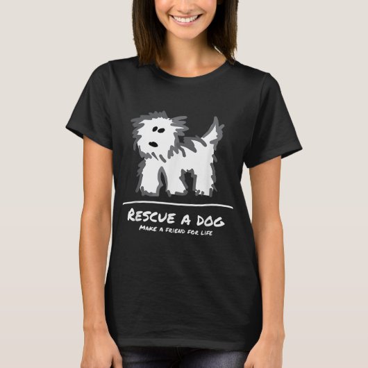 犬を救え買い物をするな!動物愛好家 Tシャツ (正面)