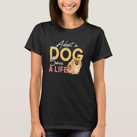 犬を救命救用に採用する Tシャツ (正面)