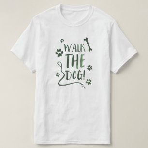 犬を散歩させる Tシャツ