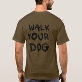 犬を散歩する Tシャツ (裏面)