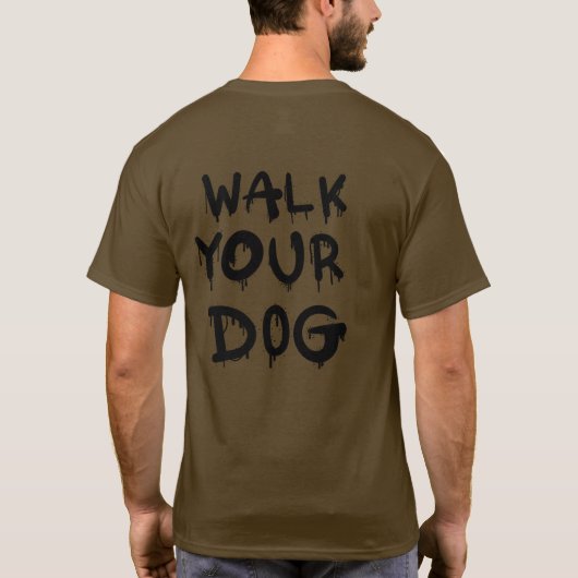 犬を散歩する Tシャツ (裏面)