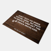 犬を木材に巻き込まな素朴い ドアマット (アングル)