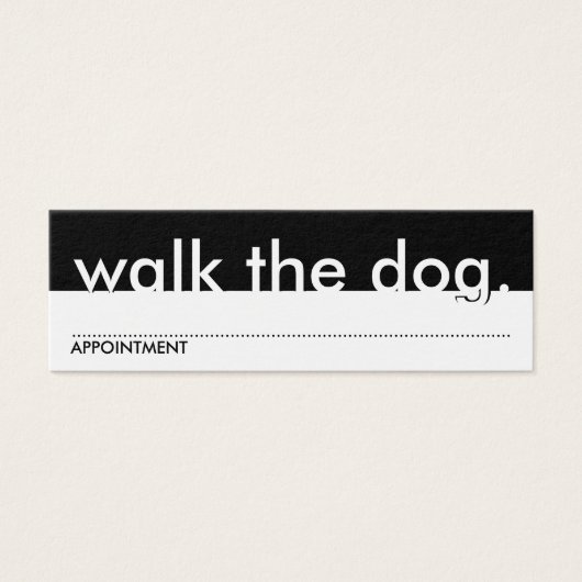 犬を歩きなさい。(予約カード) (正面)