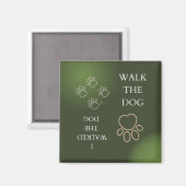 犬を歩く私は犬のフリップマグネットを歩いた マグネット (正面/裏面)