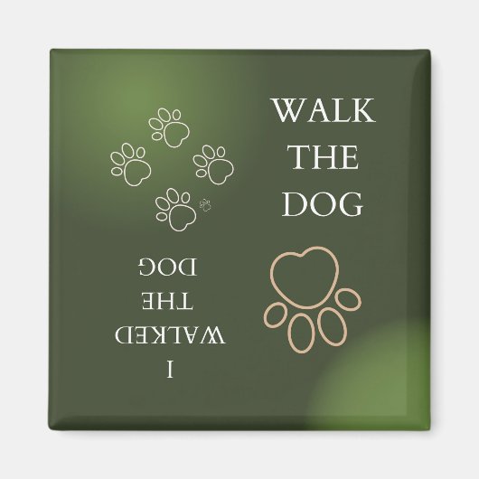 犬を歩く私は犬のフリップマグネットを歩いた マグネット (正面)