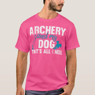 犬を用いた弓矢・弓射手 Tシャツ