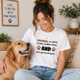 犬を育てる 無限の愛 個人スペースゼロ Tシャツ