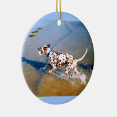 犬を見つける セラミックオーナメント (右)