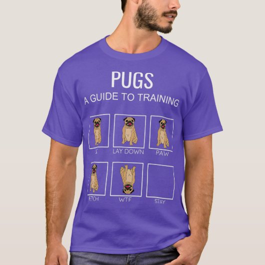 犬を訓練するパグおもしろいに対する犬のTシャツガイド Tシャツ (正面)