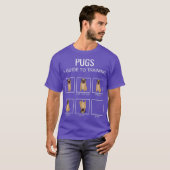 犬を訓練するパグおもしろいに対する犬のTシャツガイド Tシャツ (正面フル)