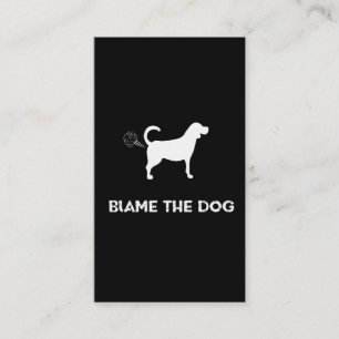 犬を責める-茶番おもしろい犬の冗談 名刺
