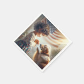 犬を連れたアメリカ祈の少女 スタンダードカクテルナプキン (角)