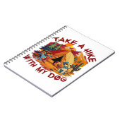 犬を連れたハイキング:愛犬家の冒険 ノートブック (左側)