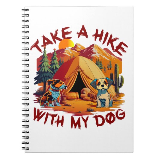 犬を連れたハイキング:愛犬家の冒険 ノートブック (正面)