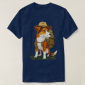犬を連れたハイキング Tシャツ (デザイン正面)