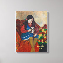 犬を連れた少女