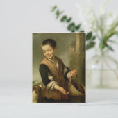 犬を連れた男の子， c.1650 ポストカード (スタンド正面)