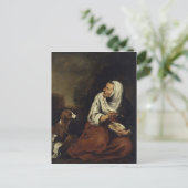 犬を連れた老婆 ポストカード (スタンド正面)