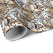 犬を連れた老婦人踊り ラッピングペーパー (ロールコーナー)