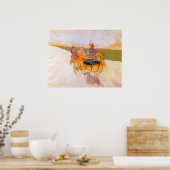 犬を連れた馬車（トゥールーズ・ロートレック） ポスター (キッチン)