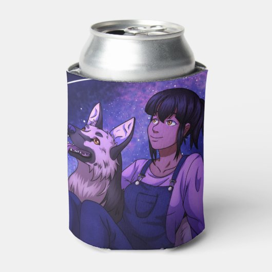 犬を連れてうがいする 缶クーラー (缶正面)