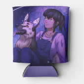 犬を連れてうがいする 缶クーラー (正面)
