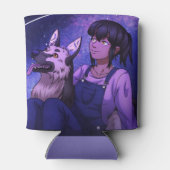 犬を連れてうがいする 缶クーラー (裏面)