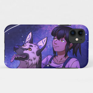 犬を連れてうがいする iPhone 11 ケース