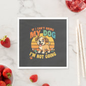 犬を連れて来ることができない場合 面白い スタンダードランチョンナプキン (インサイチュ)