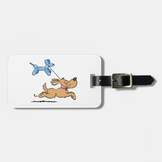 犬を遊ぶこと ラゲッジタグ (正面横)