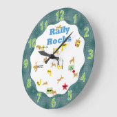 犬を集める ラージ壁時計 (傾斜)