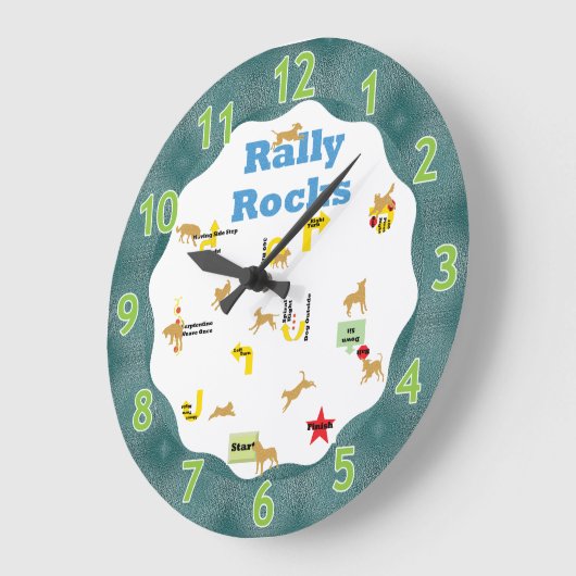 犬を集める ラージ壁時計 (傾斜)