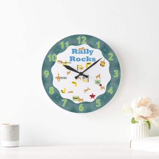 犬を集める ラージ壁時計 (ホーム)